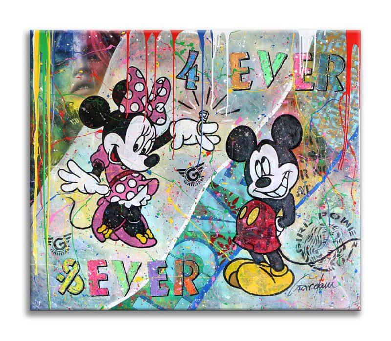 4 Ever &amp; Ever Minnie - Peinture originale sur toile