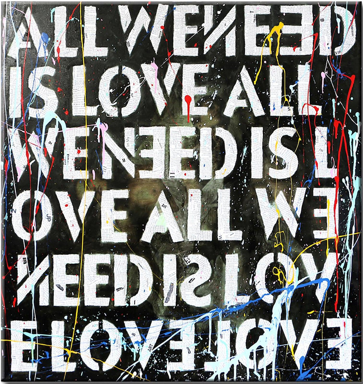 All we need is LOVE 2- Original Painting on Canvas