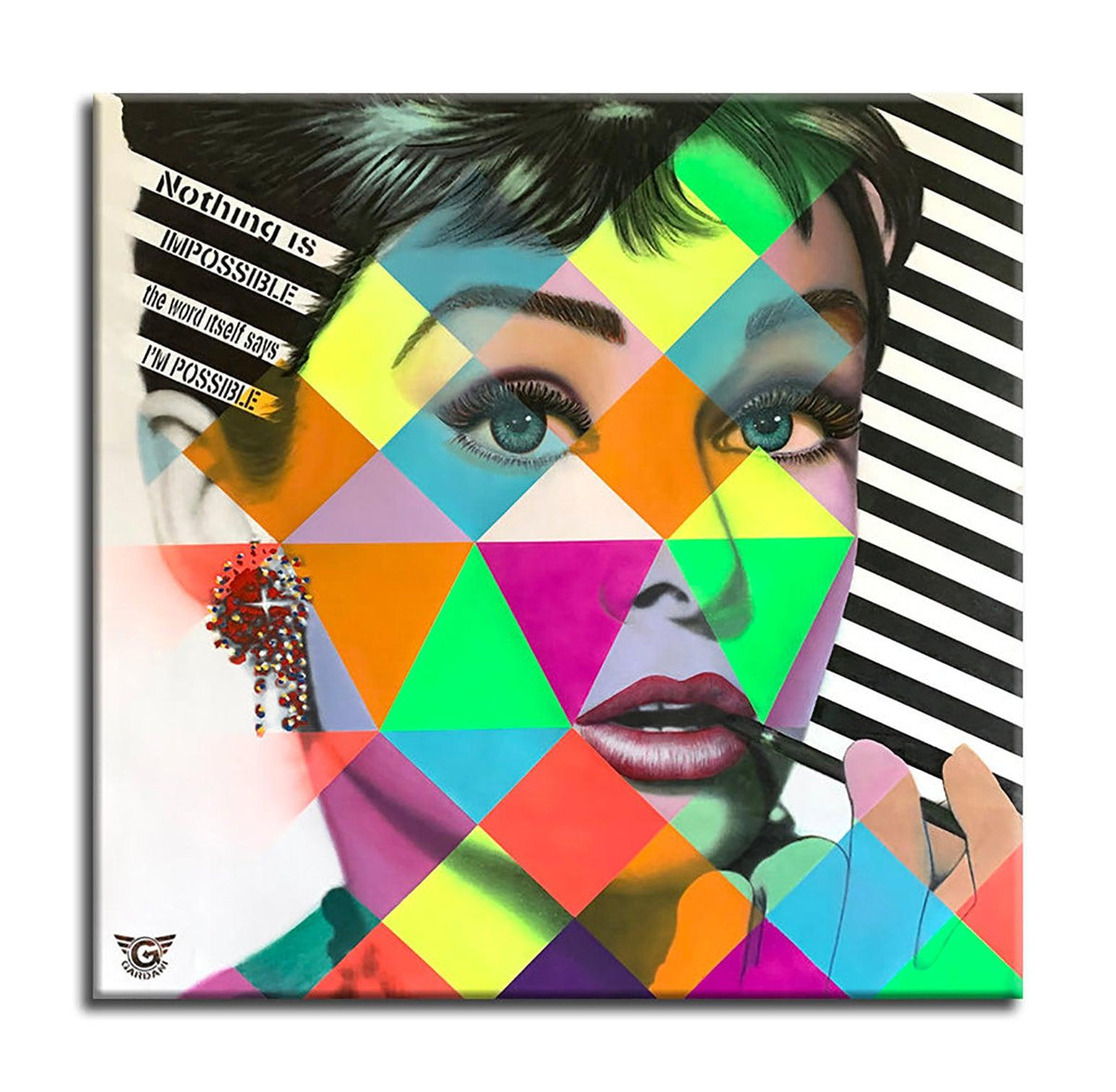 Audrey Hepburn Romance of dimensions – Original Painting on canvas