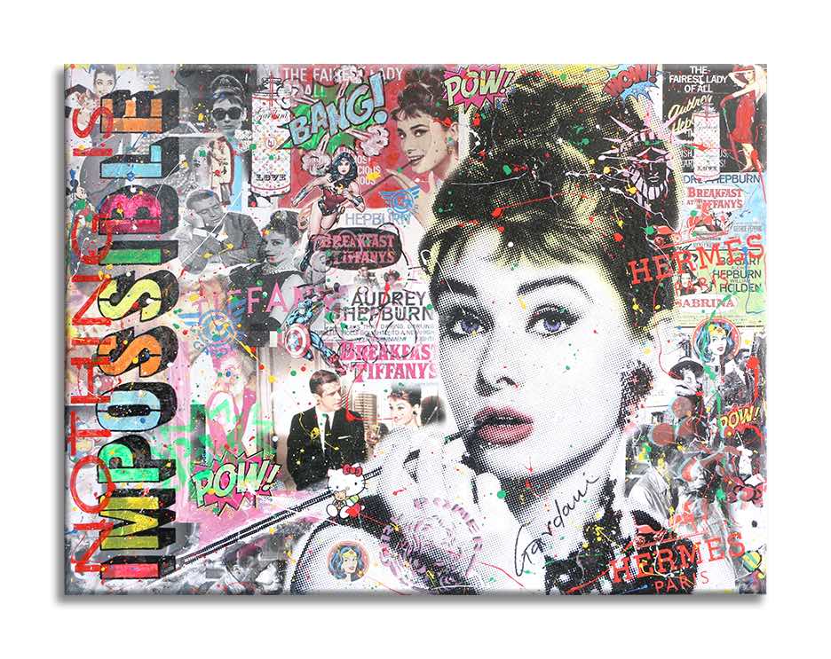 Audrey Hepburn Nothing is impossible 2 – Original Painting on Canvas