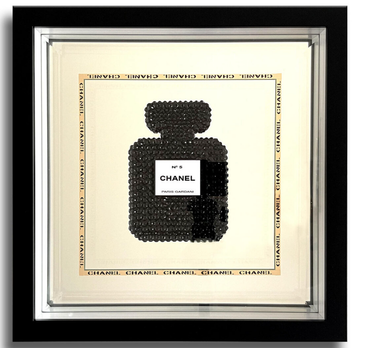 Black Diamond Chanel – Original 3D Painting/wall Sculpture on canvas
