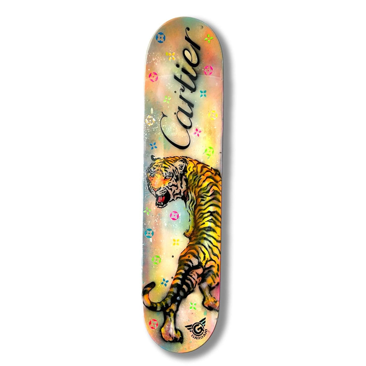 Cartier Skateboard - Peinture Originale sur Skateboard