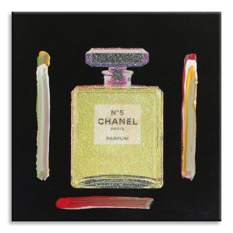 Chanel Golden - Pintura original sobre lienzo