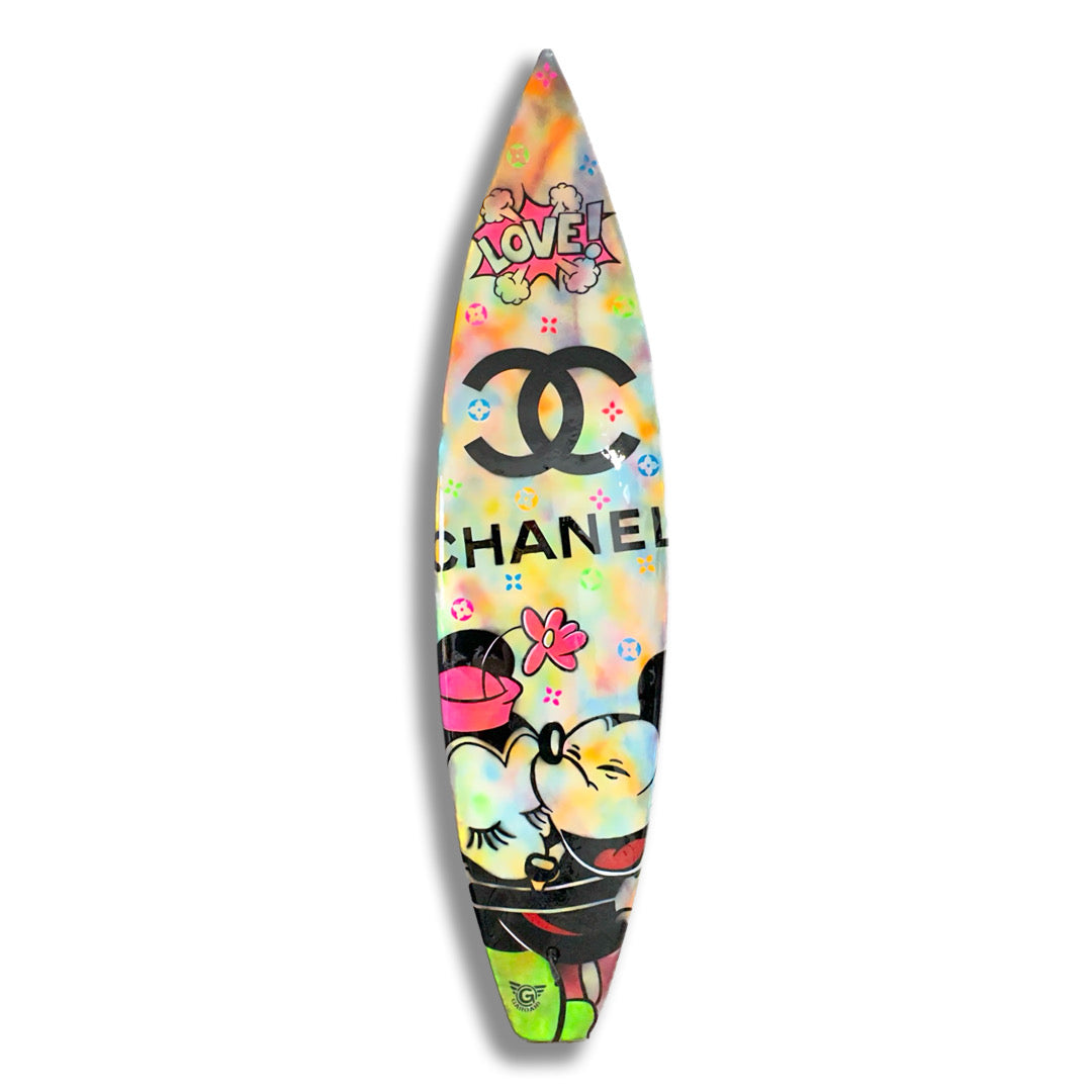 Chanel-Surfboard - Original Painting on Surfboard