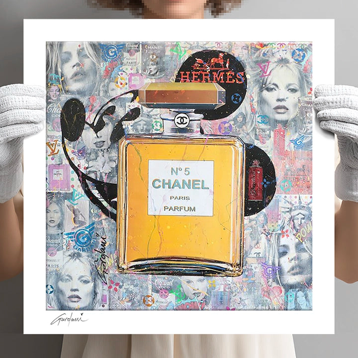 Chanel Paris Parfum Mickey - Giclee Print on Canvas or Paper