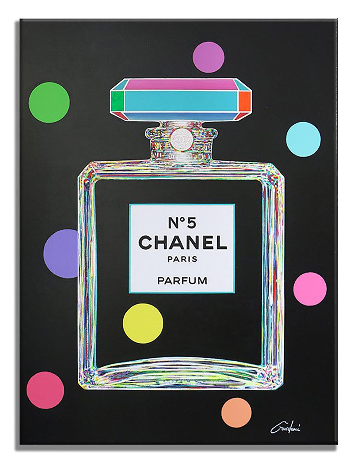 Chanel Love Dots - Peinture originale sur toile