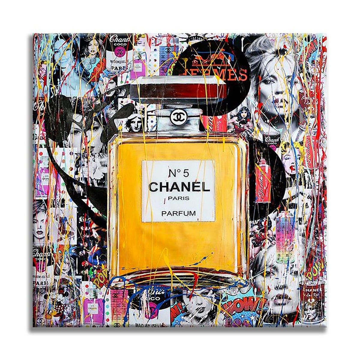 Perfume Chanel Paris - Pintura original sobre lienzo