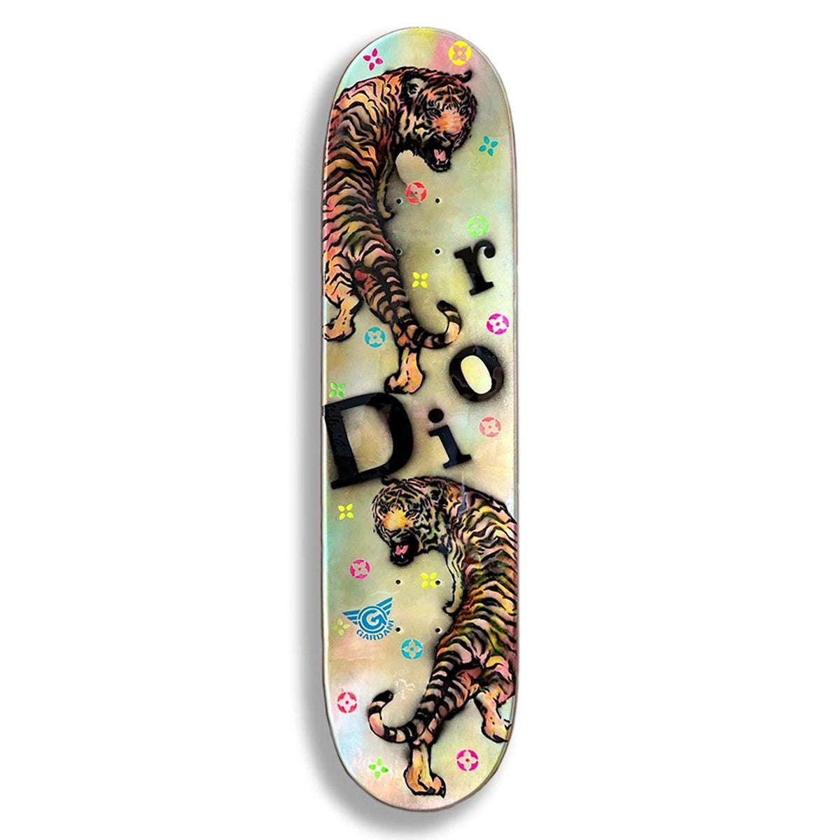 Dior-Skateboard - Pintura original sobre tabla de skate