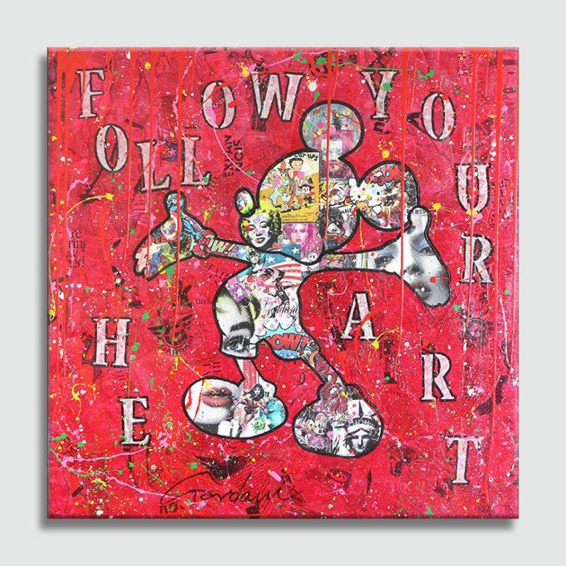 Mickey Follow your Heart - Original Painting on Canvas