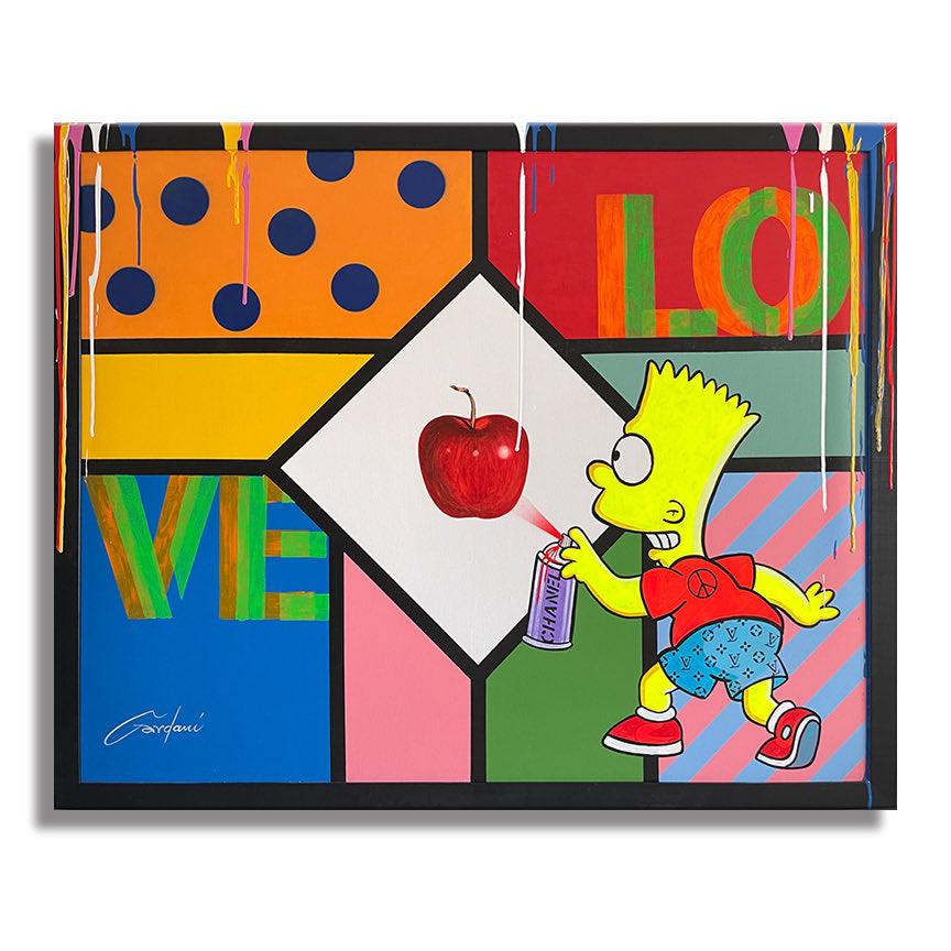 Fruit de Bart interdit - Peinture originale sur toile 