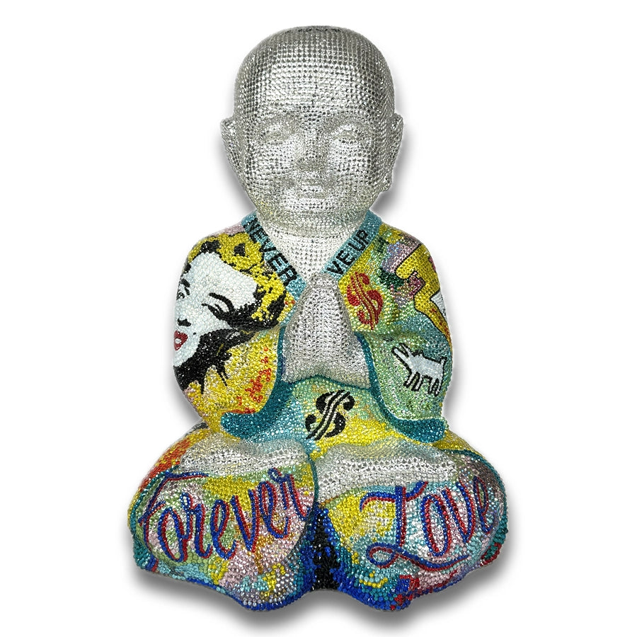 Forever Love Buddha - side 1 - Original Swarovski Sculpture