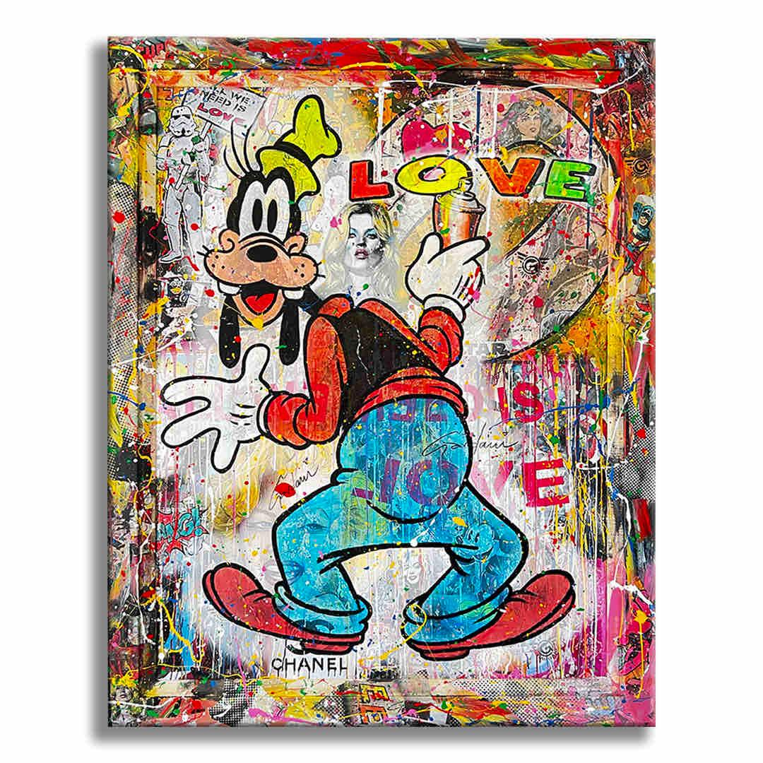 Envoi d'amour Snoopy - Peinture originale sur toile