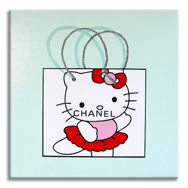 Hello Kitty - Peinture originale sur toile