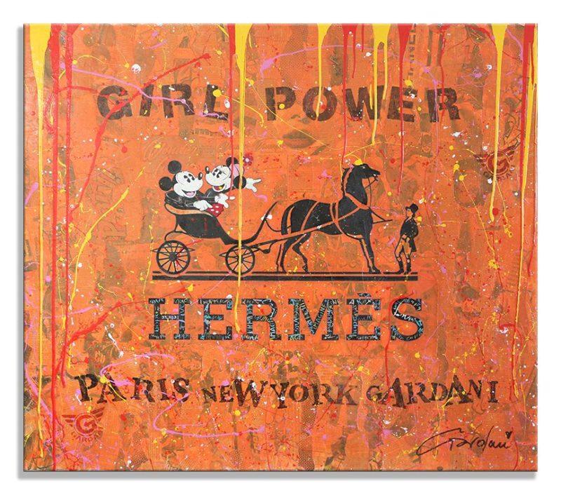 Hermès Girl Power - Peinture Originale sur Toile