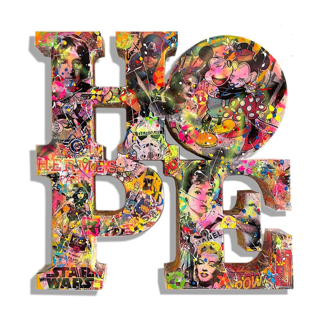 Hope Stop Wars - Original 3D Wall Sculpture