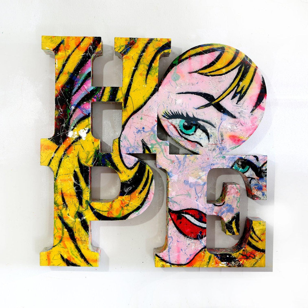 Hope After Roy Lichtenstein - Original 3D Wall Sculpture