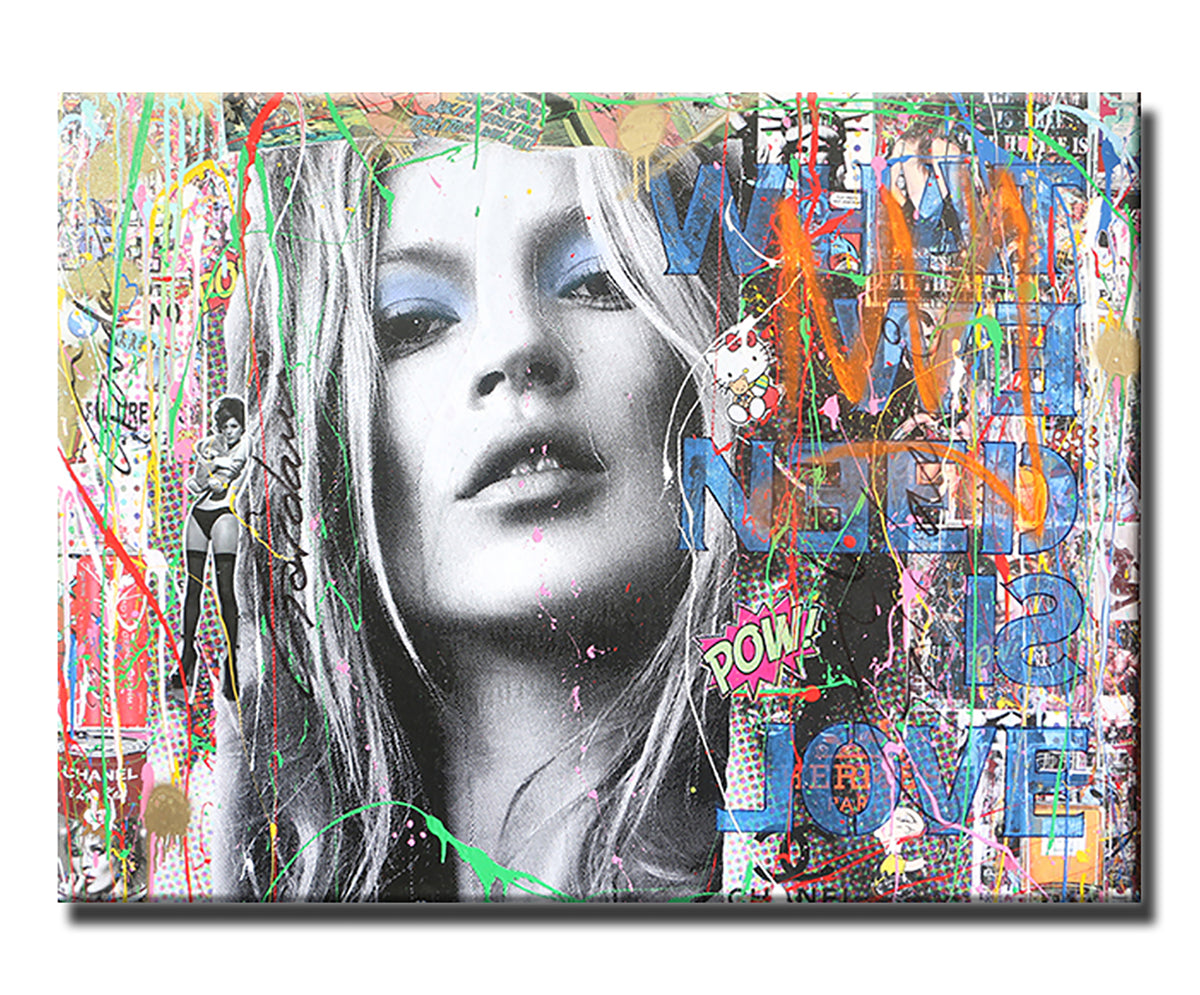 Kate Moss Future  - Original Painting on canvas