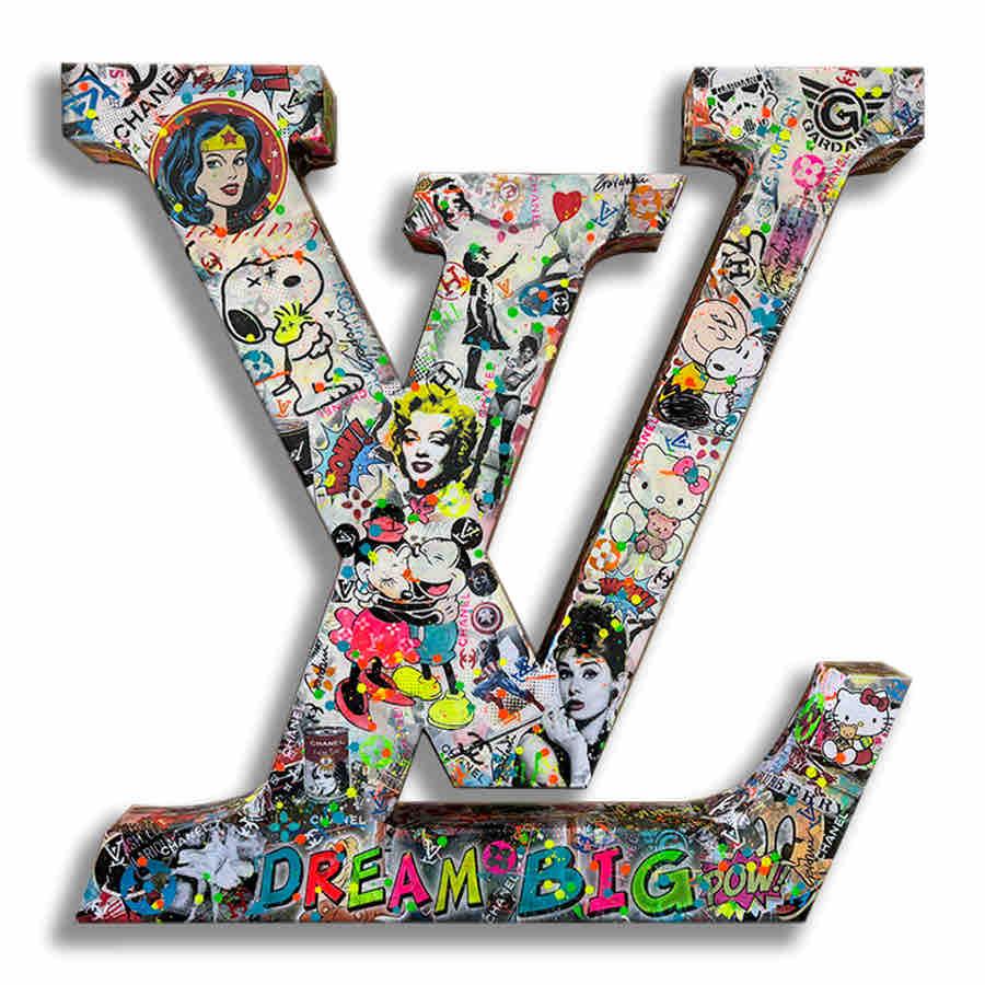 L. Vuitton Dream Big - Sculpture murale originale en 3D