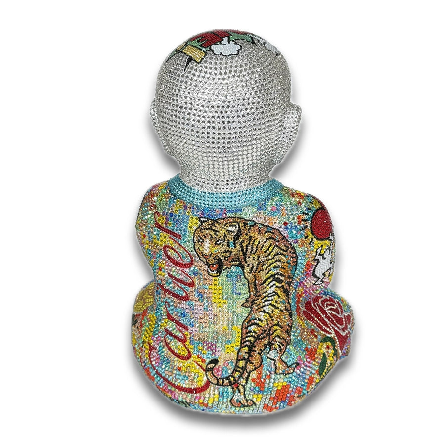 Live Buddha  - Side 2 - Original Swarovski Sculpture