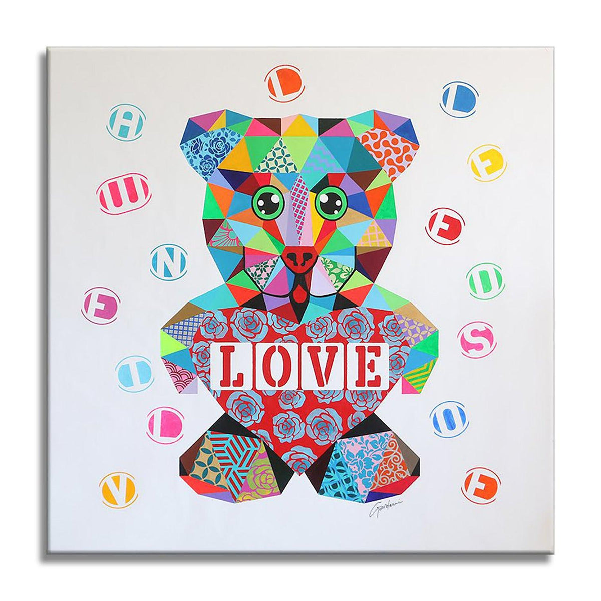 Love Bear - Original Painting on Canvas