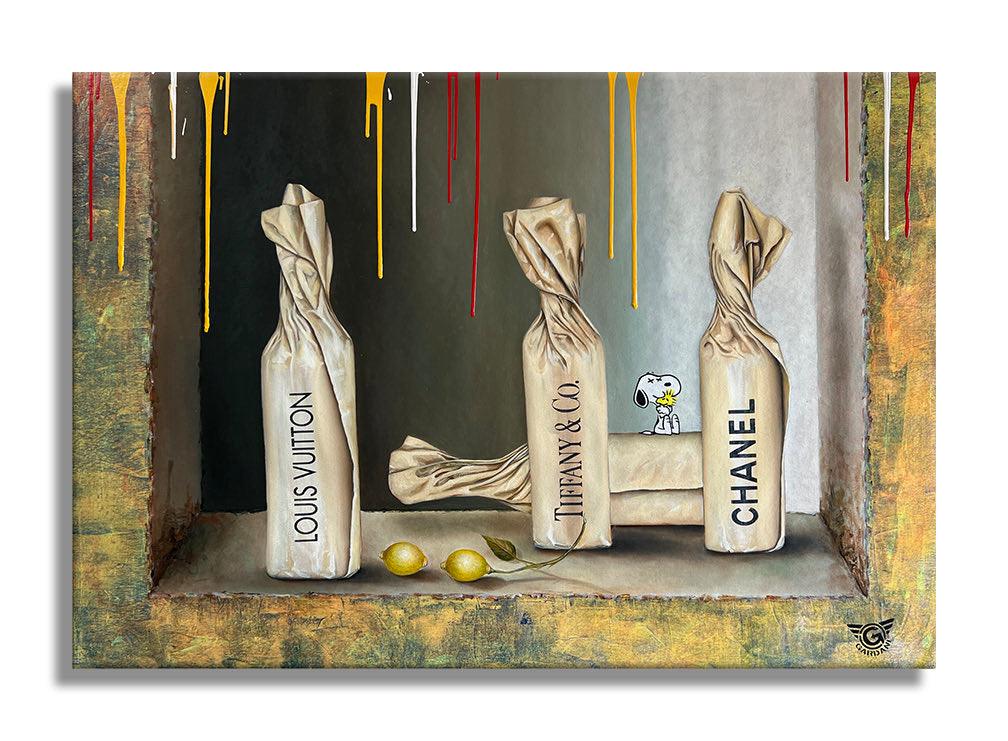 Luxury Bottles - Original Painting on Canvas