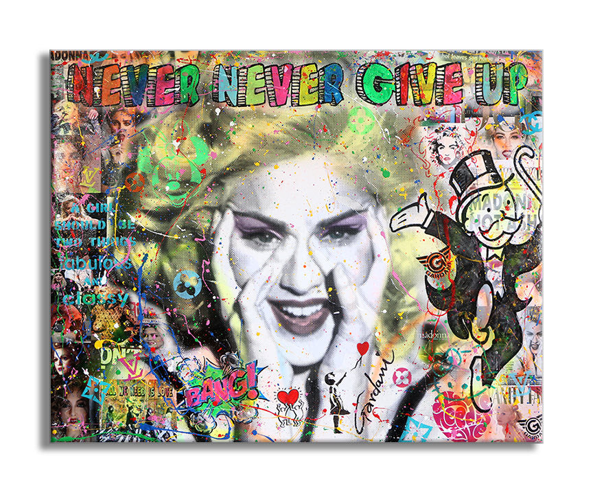 Madonna Never Give Up  - Original Painting on canvas