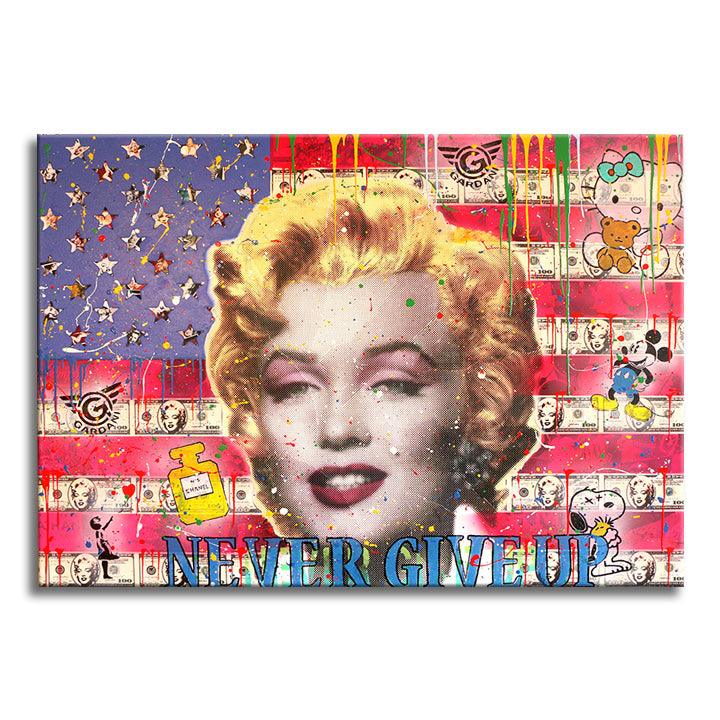 Marilyn Monroe Flag - Original Painting on canvas