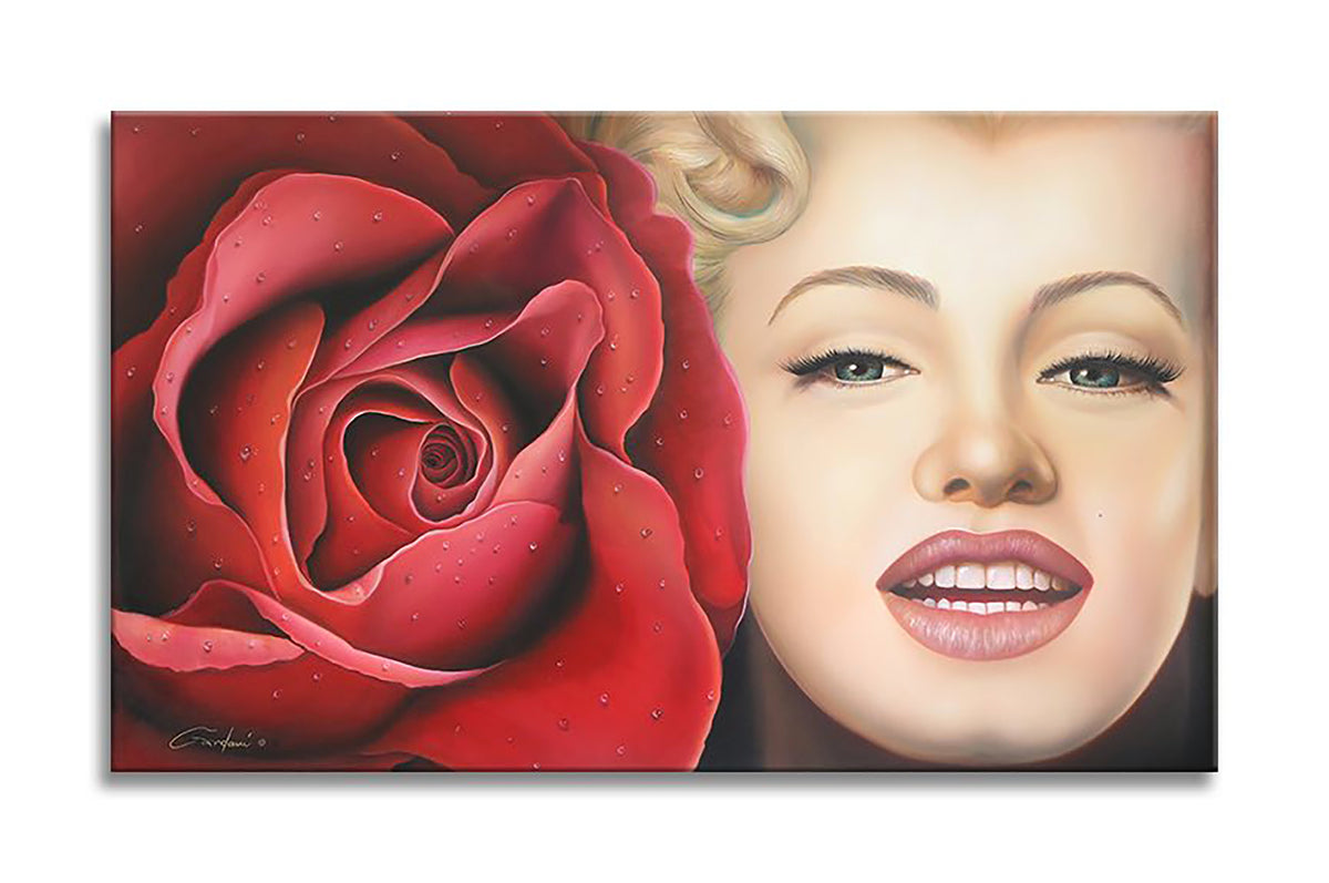 Marilyn red  - Original Painting on canvas