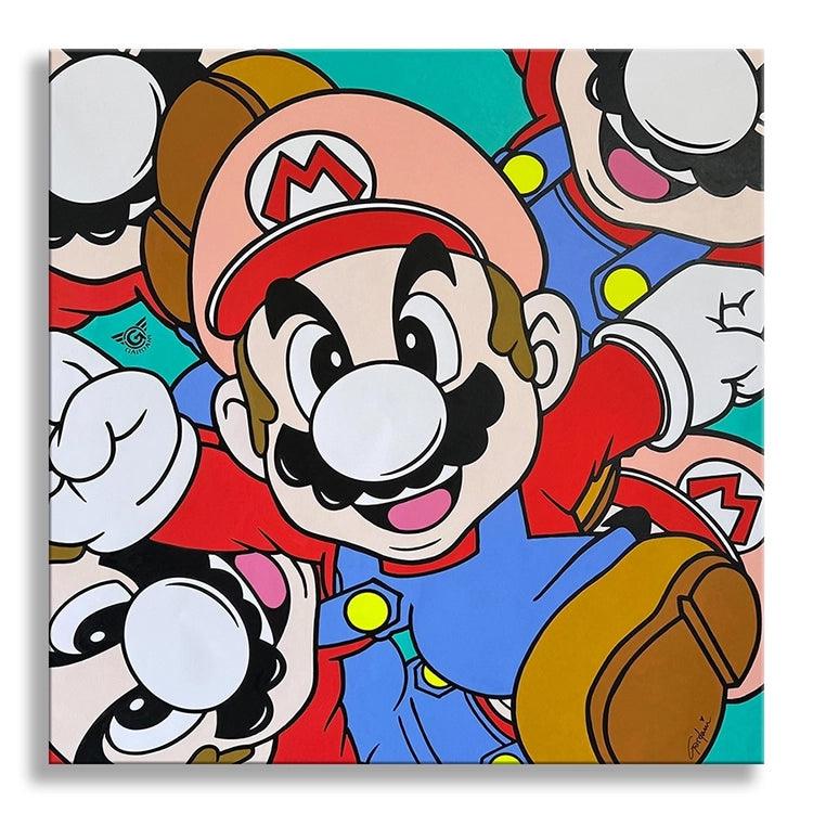 Mario Bros Journey - Pintura original sobre lienzo