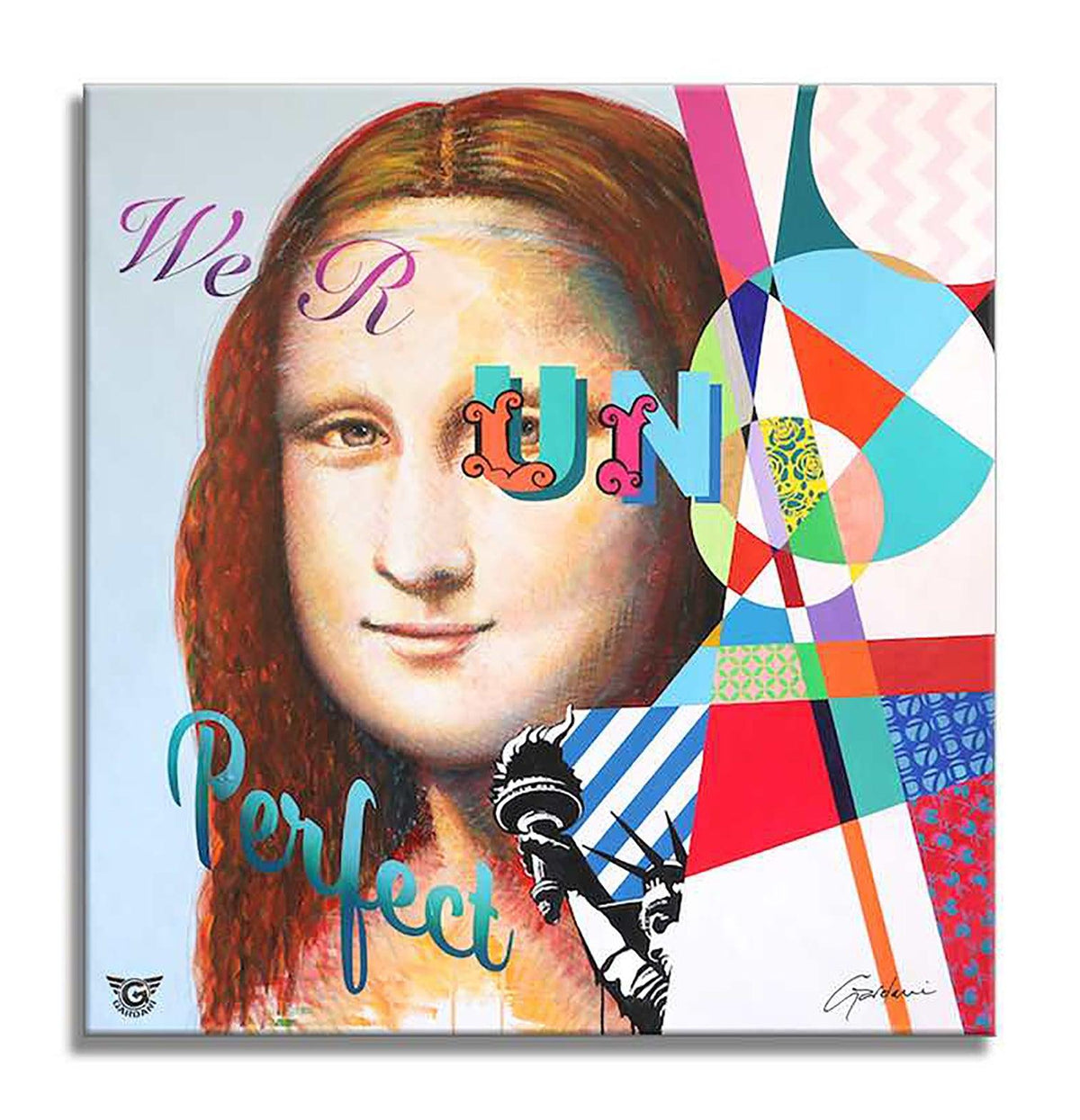 Mona Lisa – Nous ne sommes pas parfaits – Peinture originale sur toile