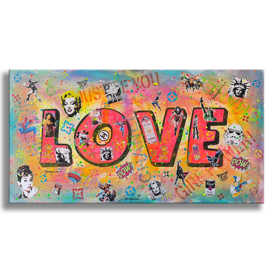 Faites l'amour, pas la guerre – Sculpture Swarovski originale