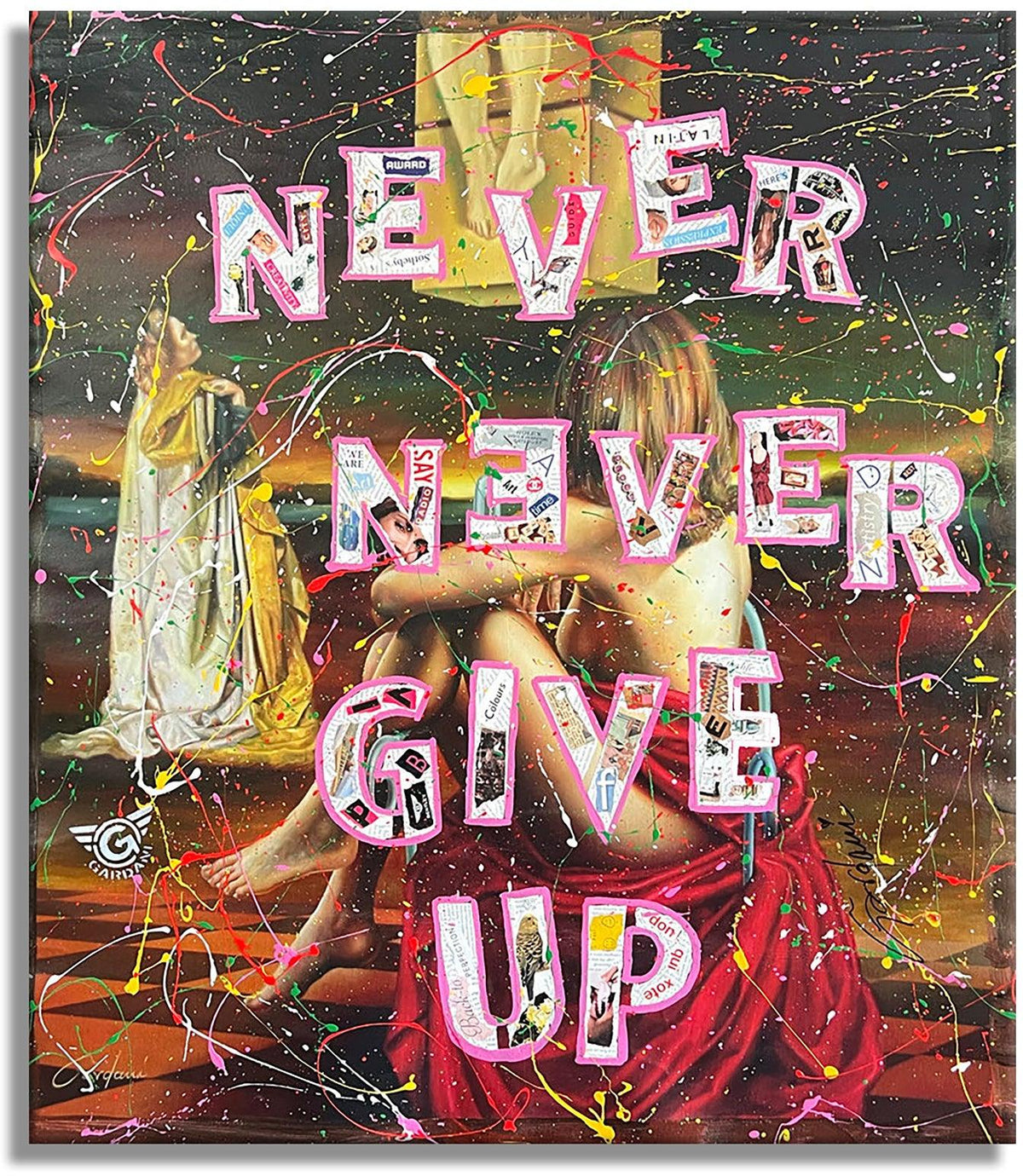 Never Give - Original Painting on canvas