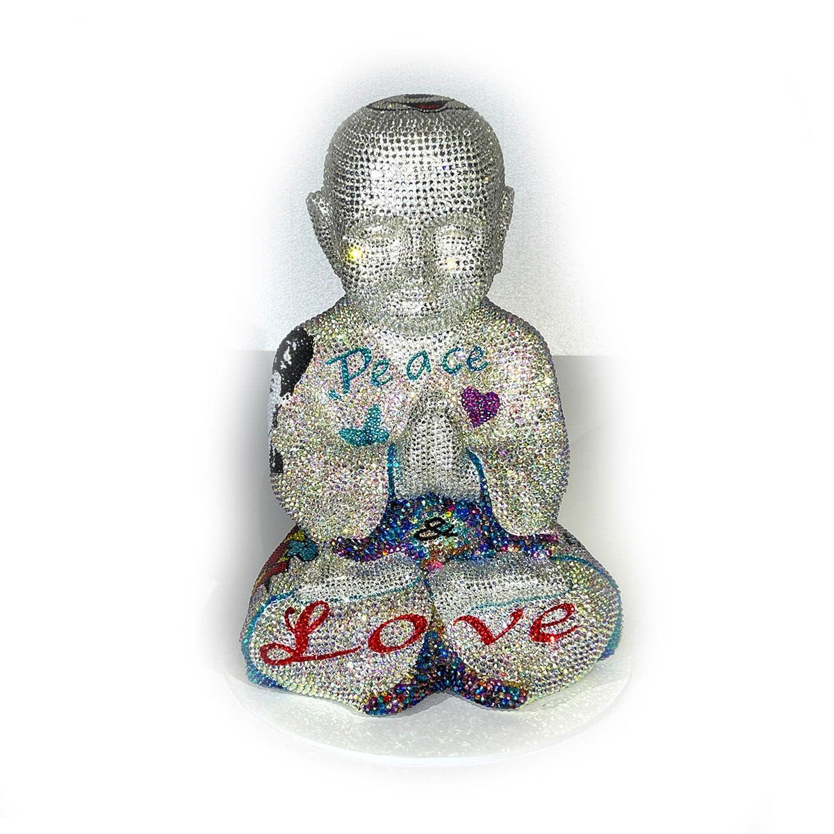 Faites l'amour, pas la guerre – Sculpture Swarovski originale