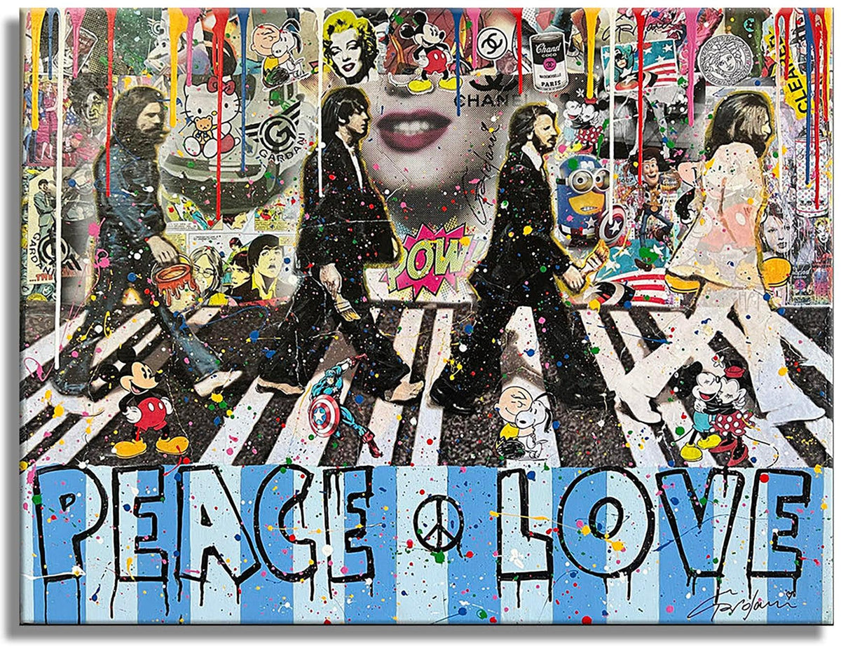 Peace Love D13 - Original Painting on canvas