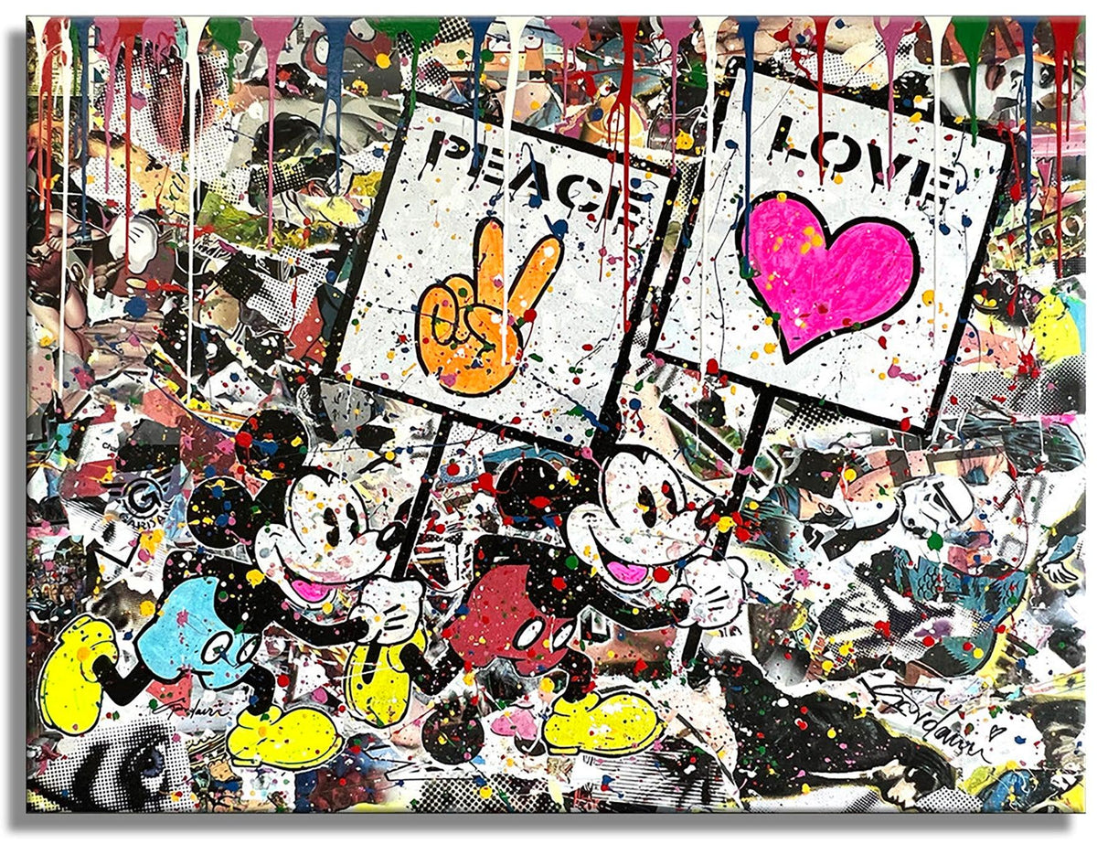 Peace Love 33 - Original Painting on canvas