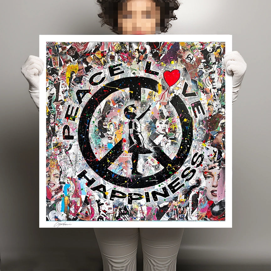 Peace Love H. - Giclee Print on Canvas or Paper