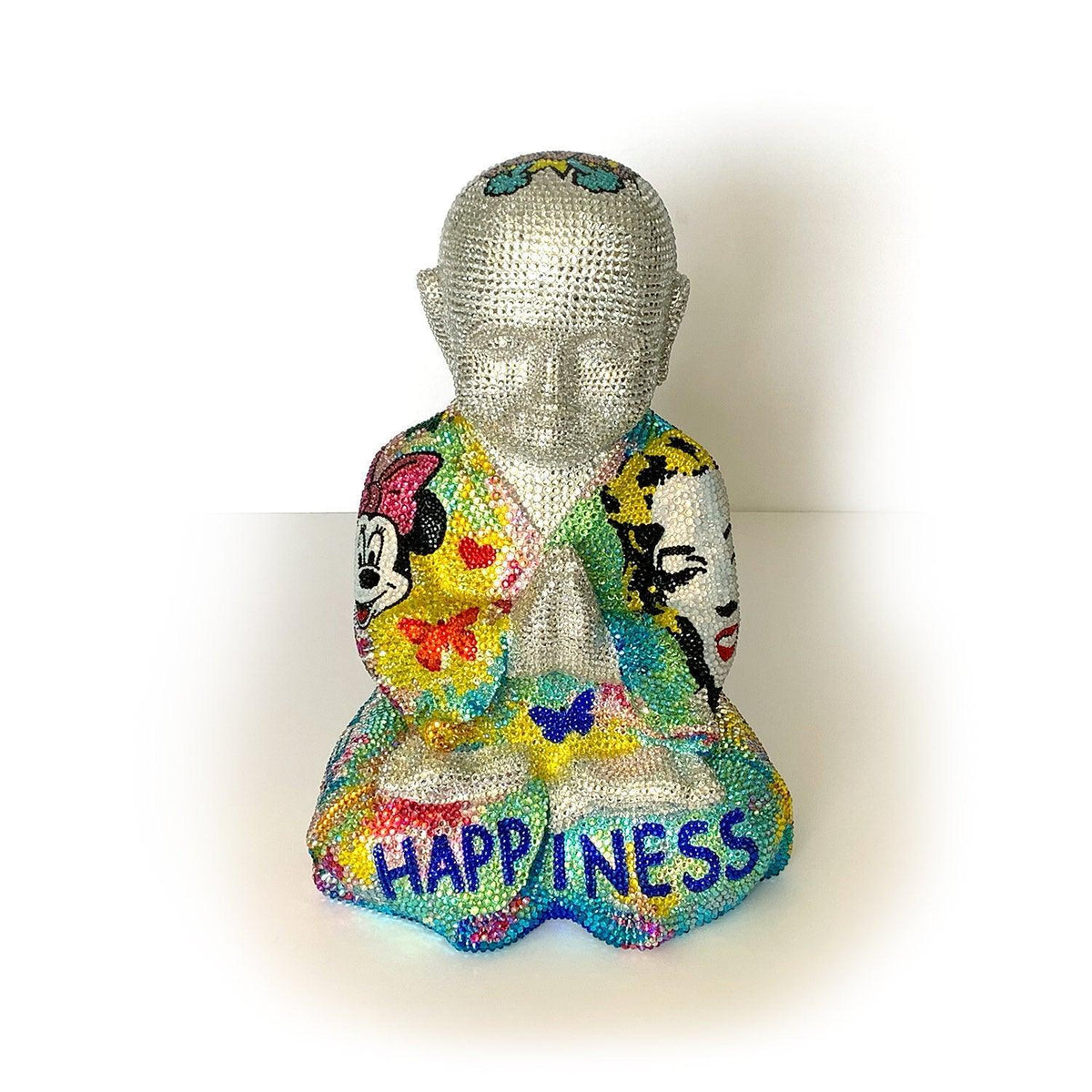 Peace Love Happiness - side 1 - Original Swarovski Sculpture