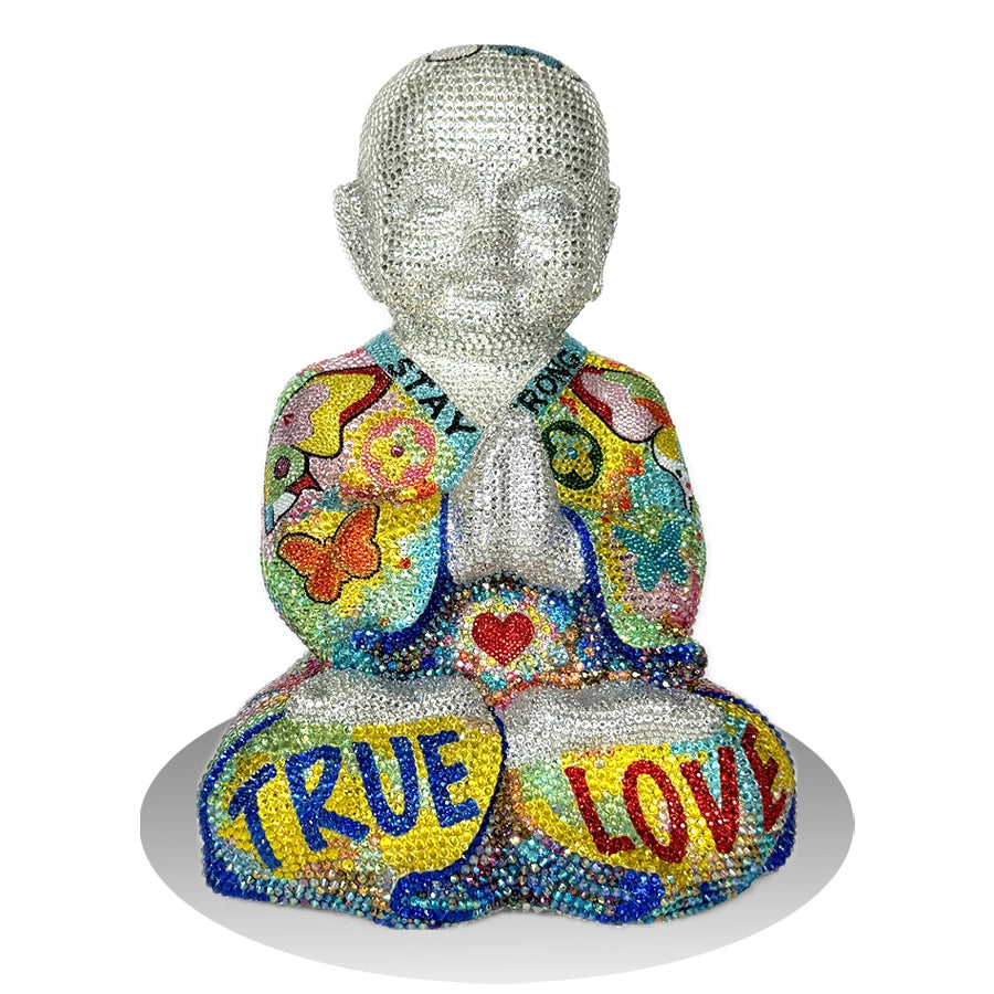 Pegasus Buddha - side 1 - Original Swarovski Sculpture