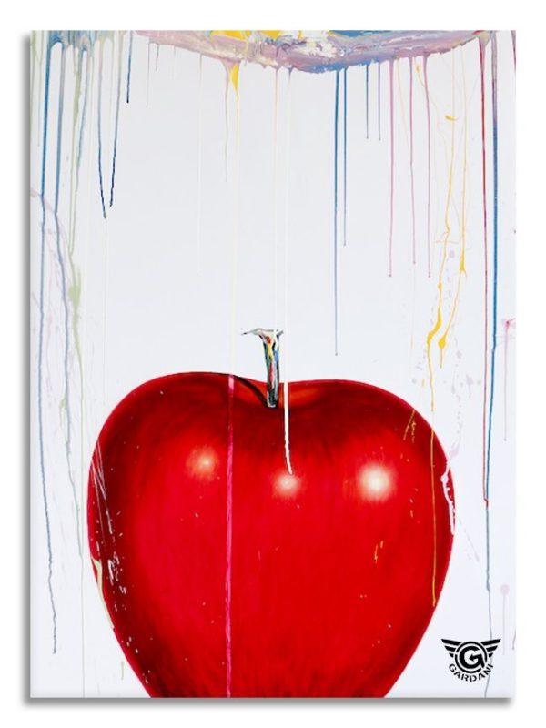 Red  Apple - Original Painting on Canvas