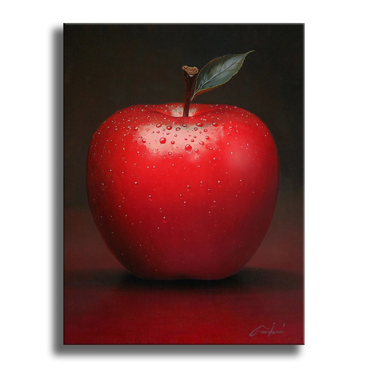 Red Apple 2 - Original Painting on Canvas