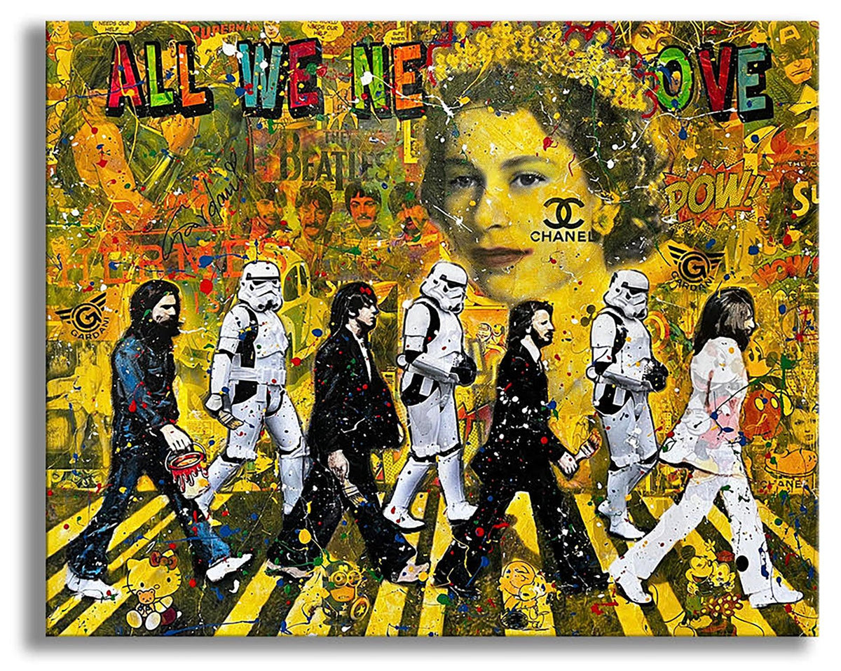 Realeza Beatles - Pintura original sobre lienzo