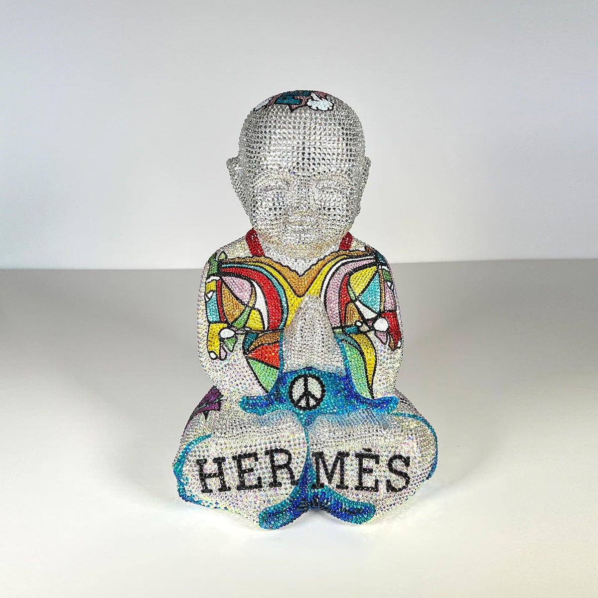 Shining Hermes Horses - side 1 - Original Swarovski Sculpture