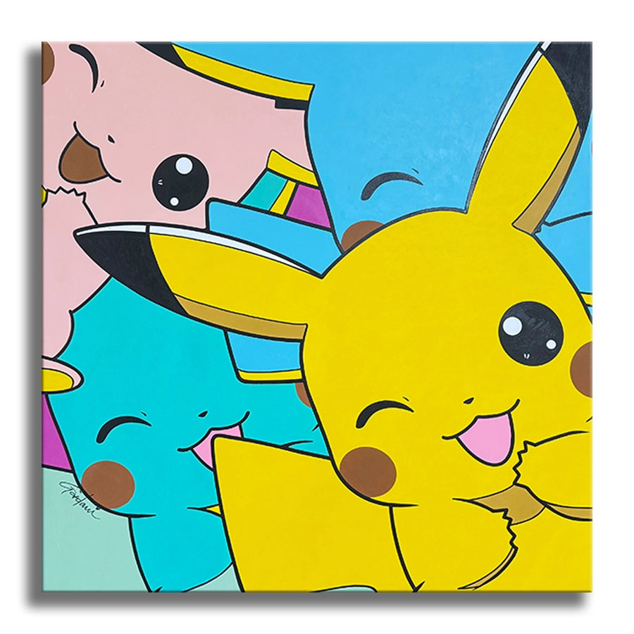 Smile Pikachu - Original Painting on canvas