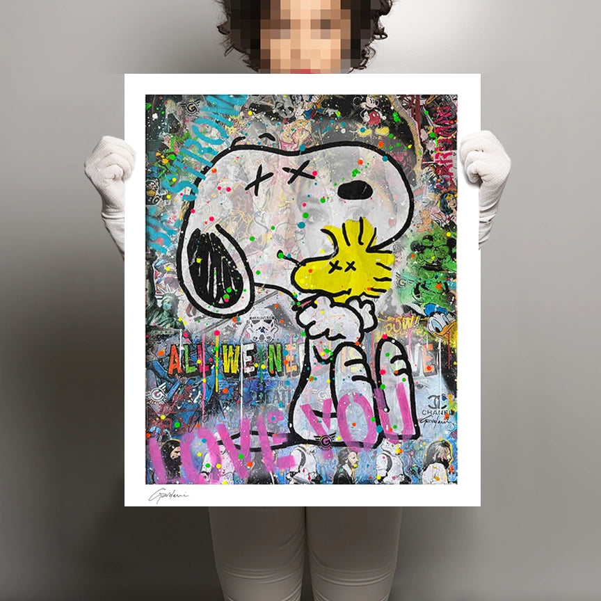 Snoopy Always Friends - Giclee Print on Canvas or Paper
