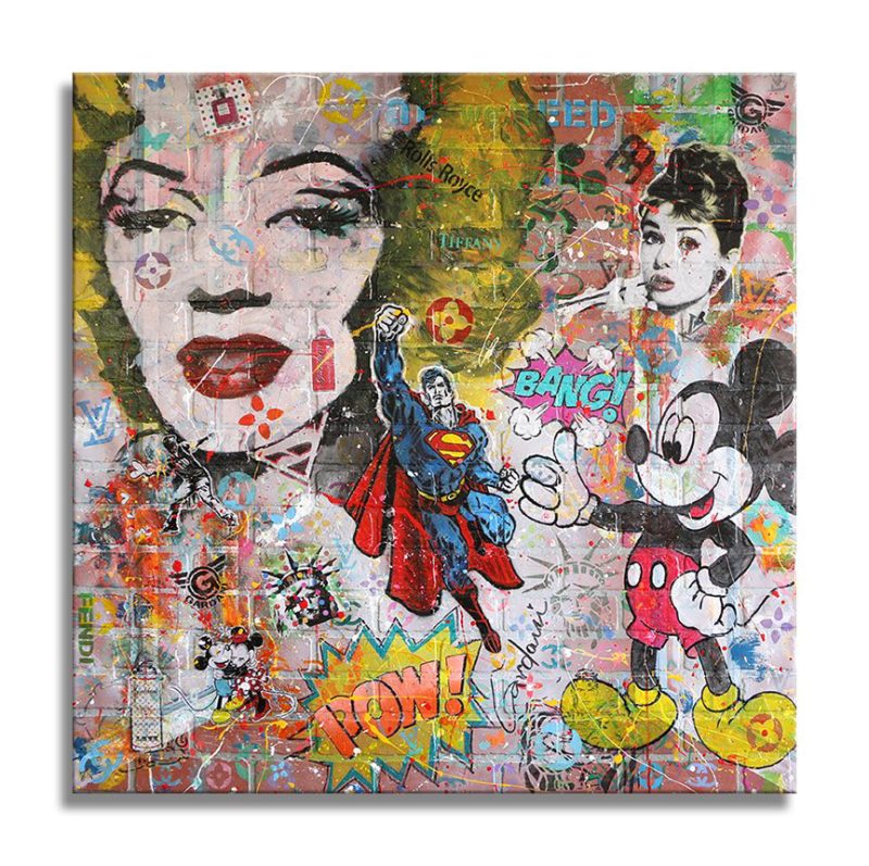 Super Tiffany - Original Painting on Fiberglass Brick Wall Panel