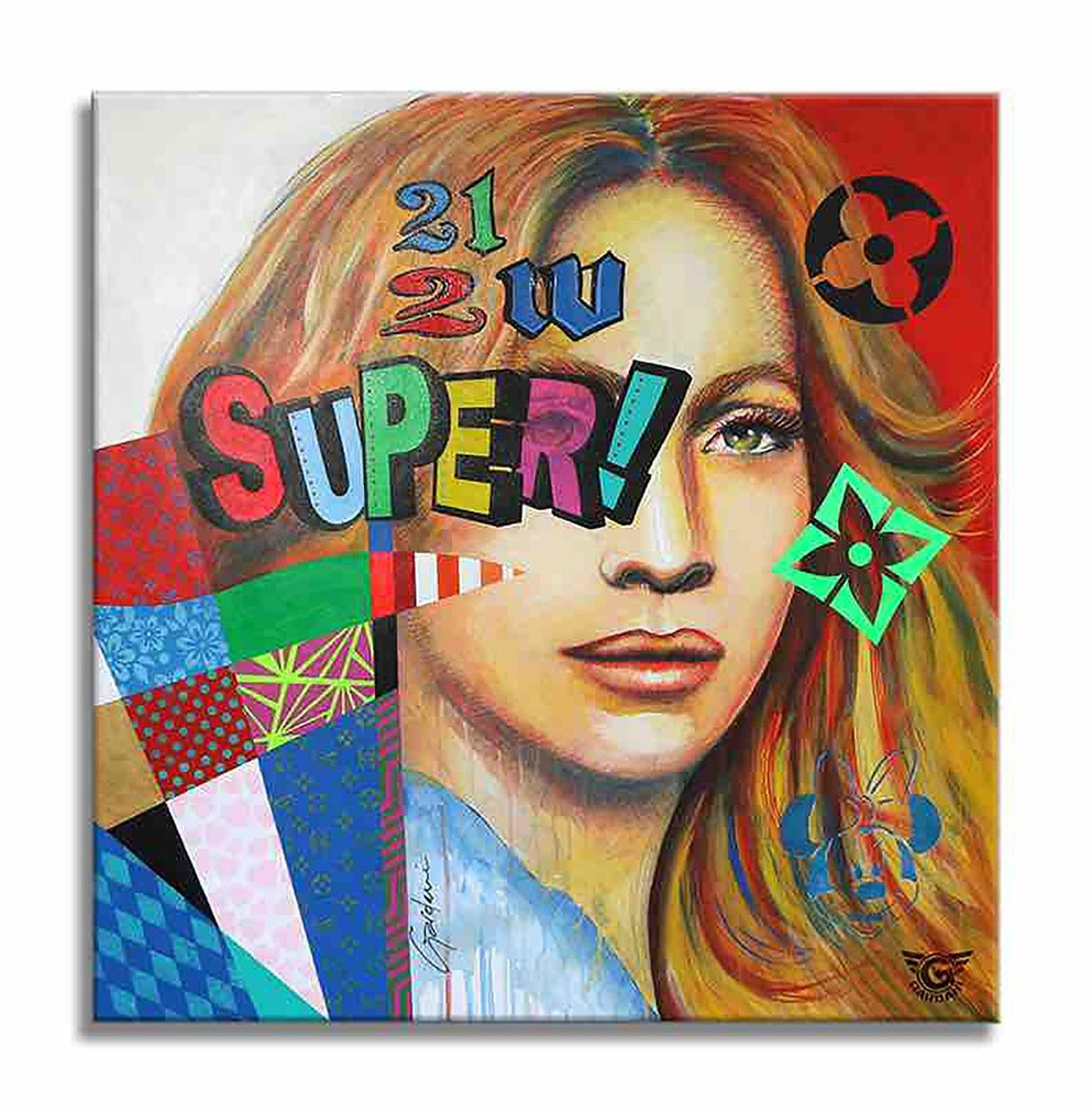 Super JLO - Peinture originale sur toile