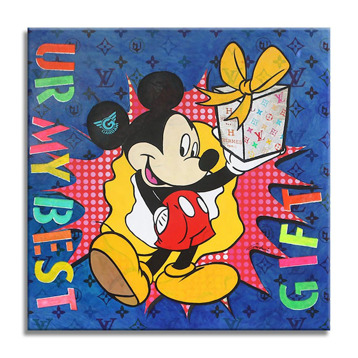 Mickey U R My Best Gift - Original Painting on canvas