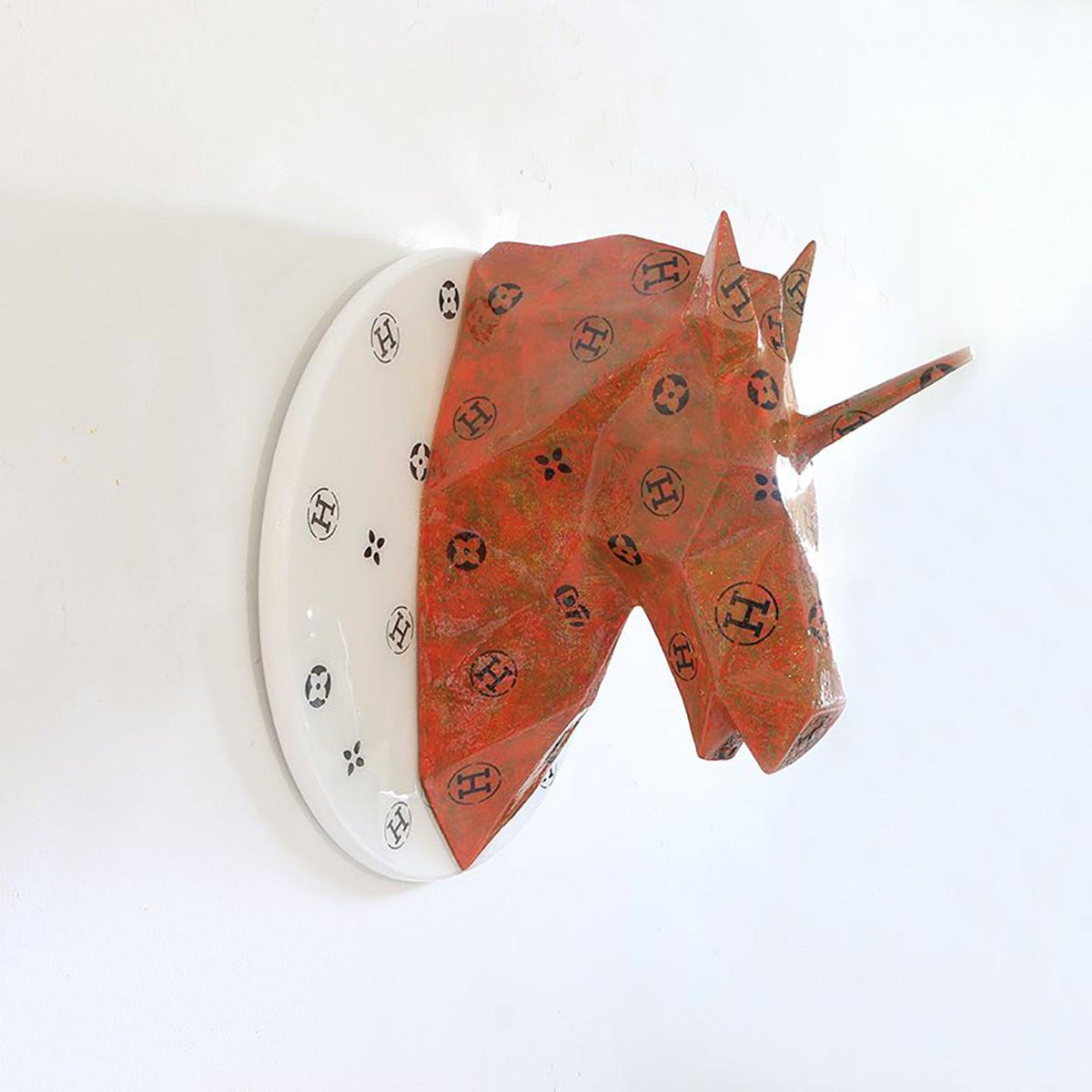 Unicorn Hermes - Original 3D Wall Sculpture