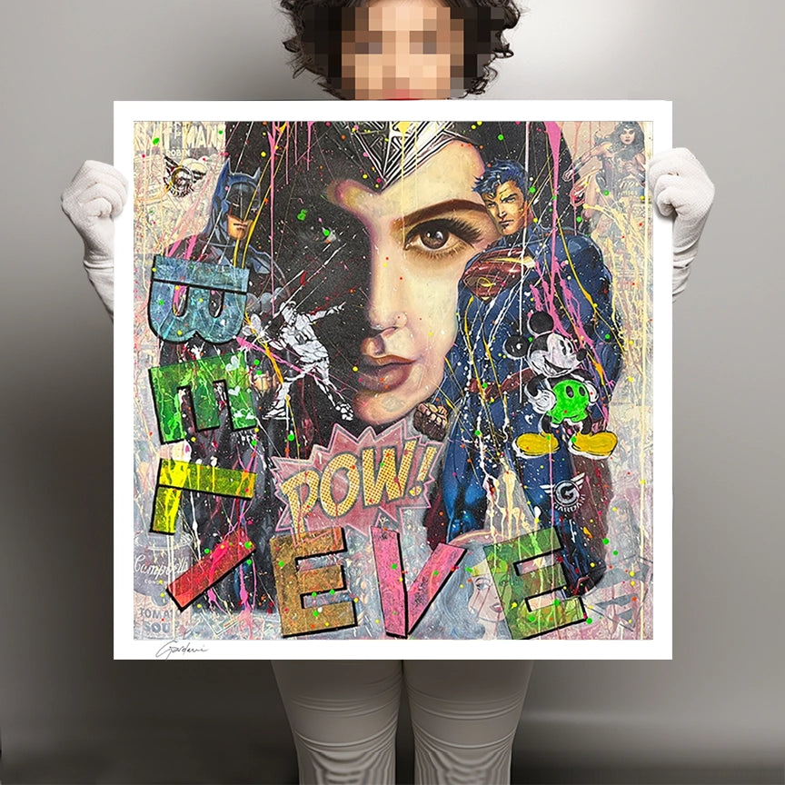 Wonder Woman Beauty - Giclee Print on Canvas or Paper
