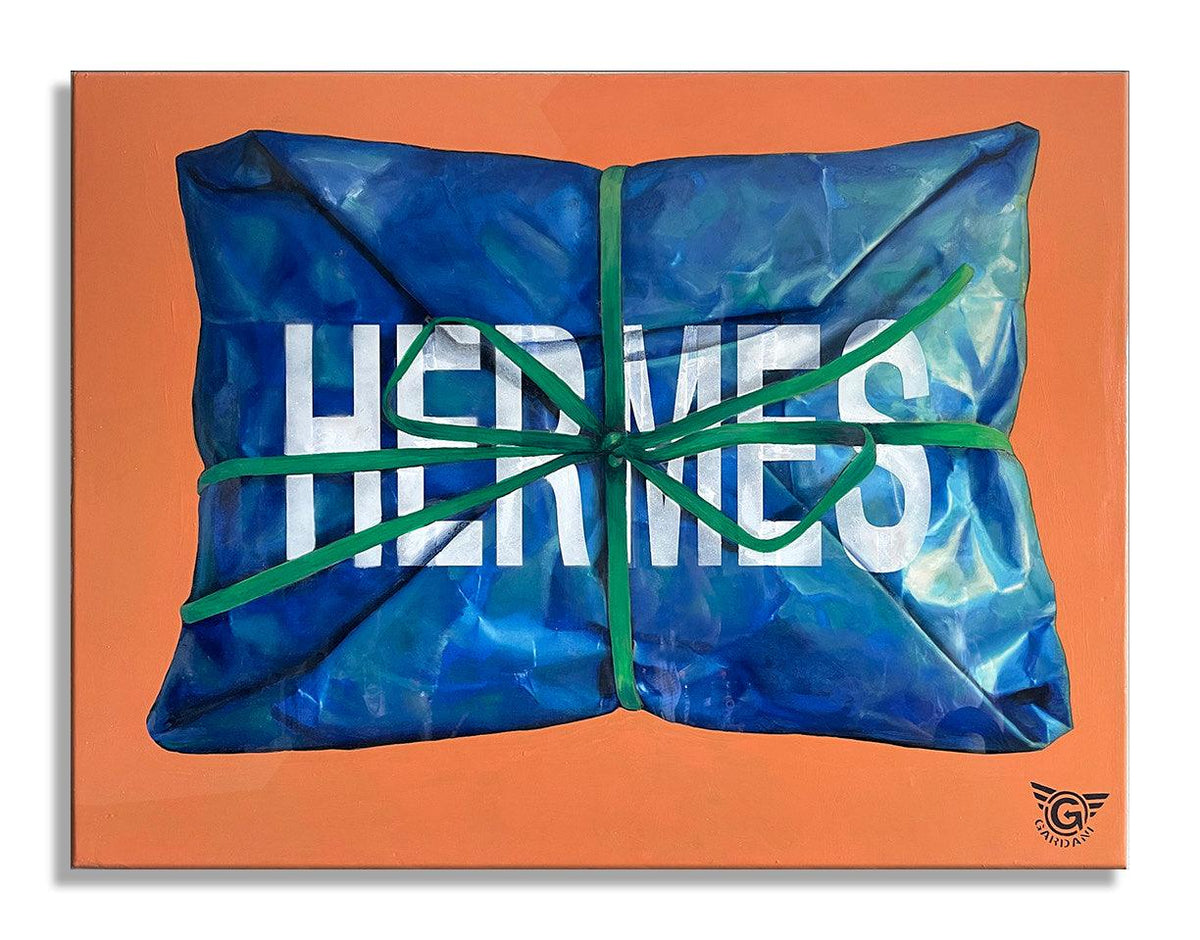 Enveloppé d'Hermès - Peinture originale sur toile 